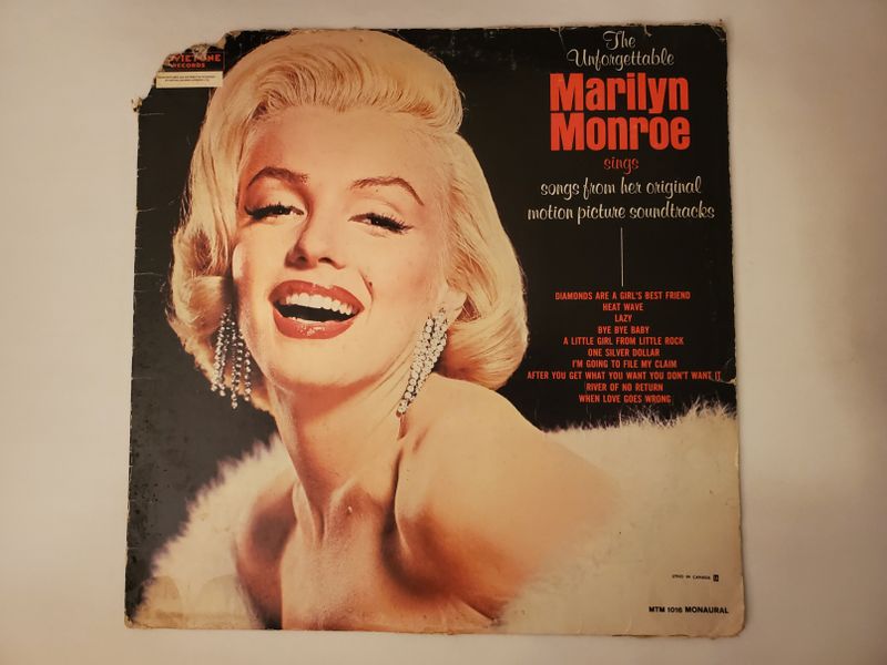 Marilyn Monroe The Unforgettable Marilyn Monroe Sings Songs from Her Original Motion Picture Soundtracks vinyl record